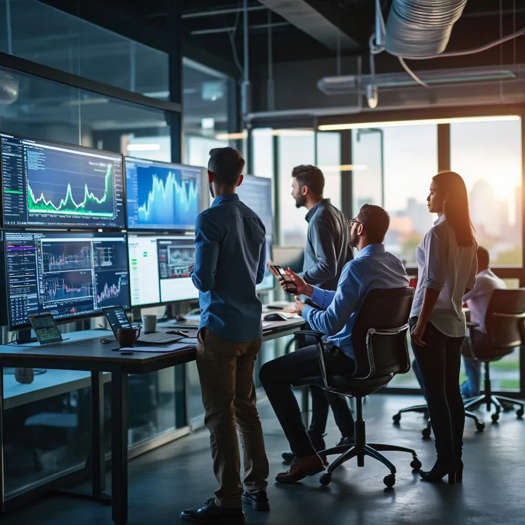 Equipo de Inversiones en Combustibles trabajando